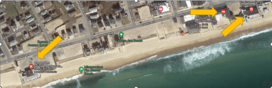 Best beach bars in rhode island Misquamicut beach aerial view